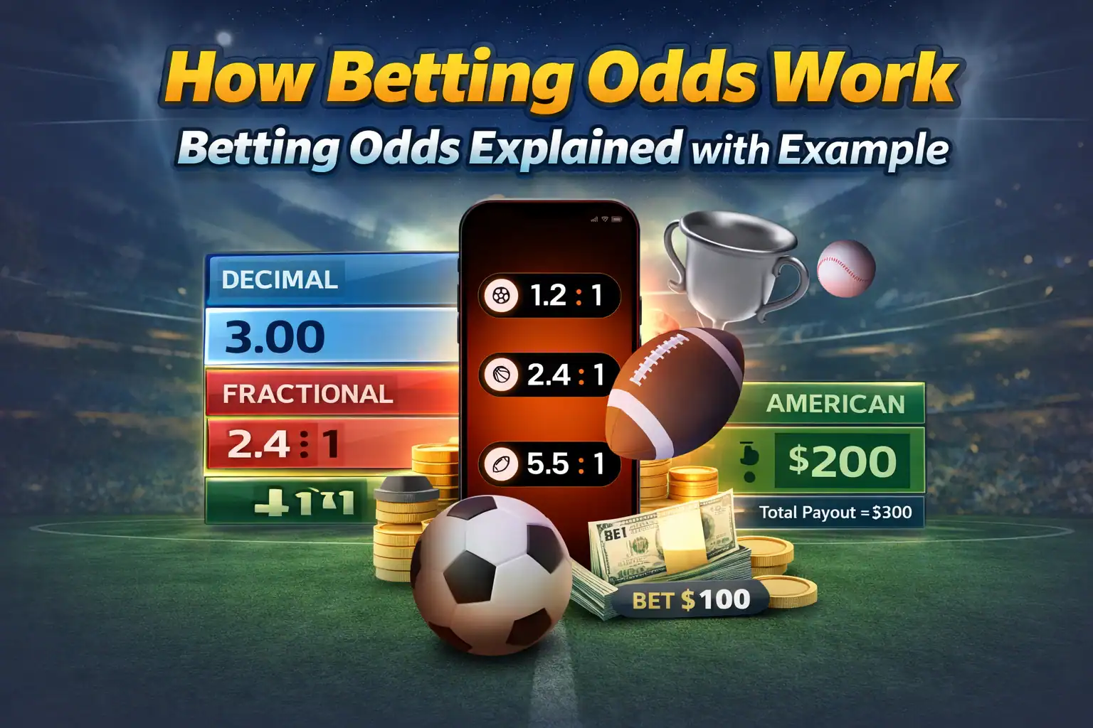 How betting odds work explained with simple betting examples